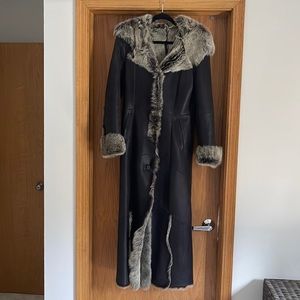 Genuine Fur and Leather Coat.